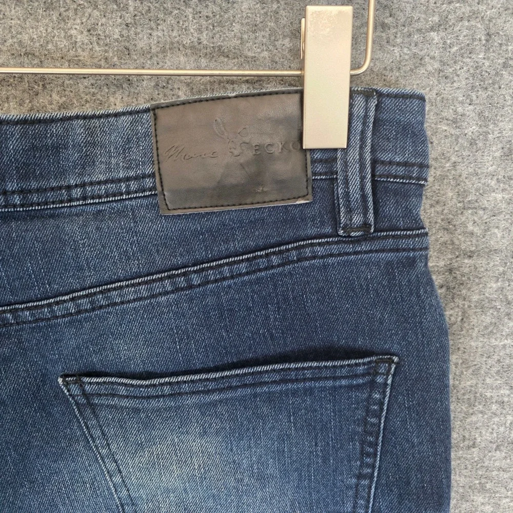 Marc Ecko Cut & Sew Jeans Mens 34x31 Blue Skinny Stretch‎ Denim Pockets Casual